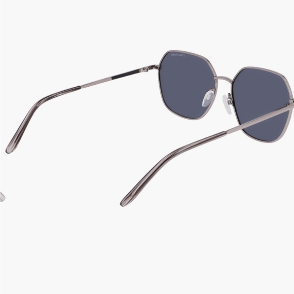 Cole Haan 58mm Full Rim Metal Square Polarized Sunglasses | Color: Gunmetal - Picture 2 of 8